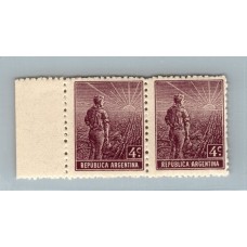 ARGENTINA 1911 GJ 331b VARIEDAD PAREJA CON Y SIN FILIGRANA NUEVA MINT U$ 10.50